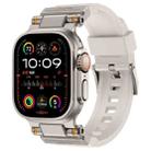 For Apple Watch 46mm / 49mm / 45mm / 44mm Kalebol Outdoor Explorer Metal Connector TPU Watch Band(Titanium Starlight) - 1