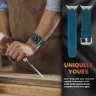 For Samsung Galaxy Watch Ultra 47mm Crazy Horse Leather Watch Band(Dark Blue+Titanium Buckle) - 3