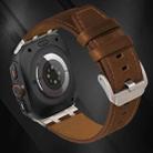 For Samsung Galaxy Watch Ultra 47mm Crazy Horse Leather Watch Band(Black+Titanium) - 2
