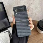 For Samsung Galaxy Z Flip3 Carbon Fiber PC MagSafe Phone Case(Black) - 1
