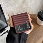 For Samsung Galaxy Z Flip3 Carbon Fiber PC MagSafe Phone Case(Black) - 2