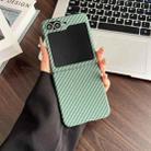 For Samsung Galaxy Z Flip5 Carbon Fiber PC MagSafe Phone Case(Green) - 1