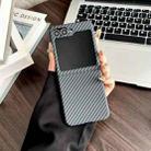 For Samsung Galaxy Z Flip6 5G Carbon Fiber PC MagSafe Phone Case(Black) - 1