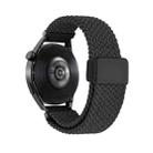 20mm Magnetic Buckle Nylon Braided Watch Band(Black) - 2