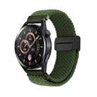 20mm Magnetic Buckle Nylon Braided Watch Band(Green) - 1