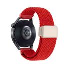 20mm Magnetic Buckle Nylon Braided Watch Band(Red) - 2