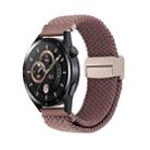 20mm Magnetic Buckle Nylon Braided Watch Band(Smoke Purple) - 1