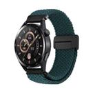 20mm Magnetic Buckle Nylon Braided Watch Band(Jungle Green) - 1