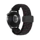 20mm Magnetic Buckle Nylon Braided Watch Band(Starlight Black) - 2