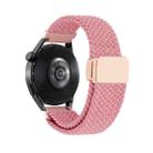 22mm Magnetic Buckle Nylon Braided Watch Band(Pink) - 2