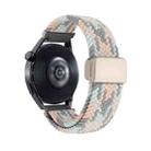 22mm Magnetic Buckle Nylon Braided Watch Band(Gray Powder Blue) - 2