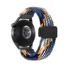 22mm Magnetic Buckle Nylon Braided Watch Band(Denim Color) - 2