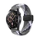 22mm Magnetic Buckle Nylon Braided Watch Band(Colorful Black) - 1
