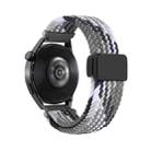 22mm Magnetic Buckle Nylon Braided Watch Band(Colorful Black) - 2