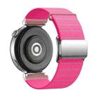 18mm Magnetic Buckle Reflective Nylon Watch Band(Reflective Pink) - 1