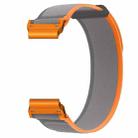 For Gamin 22mm Titanite Quick Release Loop Nylon Watch Band(Orange Gray+Orange) - 2