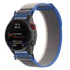 For Gamin 26mm Titanite Quick Release Loop Nylon Watch Band(Blue Gray+Blue) - 1