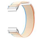 For Gamin 26mm Titanite Quick Release Loop Nylon Watch Band(Cream+White) - 2