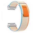 For Gamin 26mm Titanite Quick Release Loop Nylon Watch Band(Cream+White) - 3