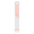For Gamin 22mm Quick Release Nylon Watch Band(White Pink) - 2