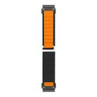 For Gamin 26mm Quick Release Nylon Watch Band(Black Orange) - 2