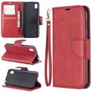 Retro Lambskin Texture Pure Color Horizontal Flip PU Leather Case for Huawei Y5 2019 & Honor 8s, with Holder & Card Slots & Wallet & Lanyard(Red) - 1