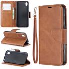 Retro Lambskin Texture Pure Color Horizontal Flip PU Leather Case for Huawei Y5 2019 & Honor 8s, with Holder & Card Slots & Wallet & Lanyard(Brown) - 1