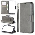 Retro Lambskin Texture Pure Color Horizontal Flip PU Leather Case for for Huawei Y6 2019 & Y6 Pro 2019, with Holder & Card Slots & Wallet & Lanyard(Grey) - 1