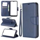 Retro Lambskin Texture Pure Color Horizontal Flip PU Leather Case for for Huawei Y6 2019 & Y6 Pro 2019, with Holder & Card Slots & Wallet & Lanyard(Blue) - 1