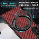 For Samsung Galaxy Z Fold3 5G Kevlar Carbon Fiber 360 Rotation MagSafe Holder Phone Case(Red) - 3