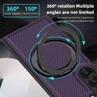 For Samsung Galaxy Z Fold3 5G Kevlar Carbon Fiber 360 Rotation MagSafe Holder Phone Case(Purple) - 3