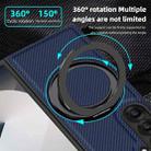 For Samsung Galaxy Z Fold3 5G Kevlar Carbon Fiber 360 Rotation MagSafe Holder Phone Case(Blue) - 3