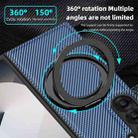 For Samsung Galaxy Z Fold3 5G Kevlar Carbon Fiber 360 Rotation MagSafe Holder Phone Case(Far Peak blue) - 3