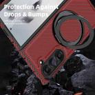 For Samsung Galaxy Z Fold5 5G Kevlar Carbon Fiber 360 Rotation MagSafe Holder Phone Case(Red) - 3