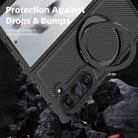 For Samsung Galaxy Z Fold5 5G Kevlar Carbon Fiber 360 Rotation MagSafe Holder Phone Case(Black) - 3