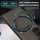 For Samsung Galaxy Z Fold5 5G Kevlar Carbon Fiber 360 Rotation MagSafe Holder Phone Case(Coffee) - 3