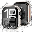 For Apple Watch Series 10 46mm Tempered Film Integrated PC Watch Protective Case(Titanium Gold) - 1