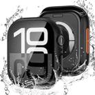 For Apple Watch SE / Series 40mm Tempered Film Integrated PC Watch Protective Case(Black) - 1