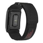 For WHOOP 4.0 Two Sections Hook And Loop Fastener Nylon Watch Band(Black) - 2