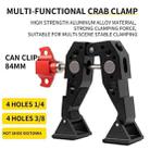 F084 Metal Hot Shoe Mount Multi-Function Crab Clamp Universal Photography Light Stand Clamp - 3