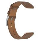 18mm Press Button Leather Watch Band(Brown) - 3