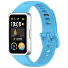 For Huawei Band 10 / 9 / 8 Metal Head Black Nail Button Glossy Silicone Watch Band(Sky Blue) - 1