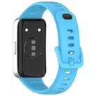 For Huawei Band 10 / 9 / 8 Metal Head Black Nail Button Glossy Silicone Watch Band(Sky Blue) - 2