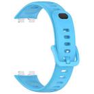 For Huawei Band 10 / 9 / 8 Metal Head Black Nail Button Glossy Silicone Watch Band(Sky Blue) - 3
