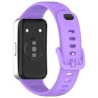 For Huawei Band 10 / 9 / 8 Metal Head Black Nail Button Glossy Silicone Watch Band(Purple) - 2