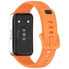 For Huawei Band 10 / 9 / 8 Metal Head Black Nail Button Glossy Silicone Watch Band(Orange) - 2