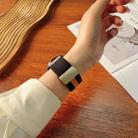 22mm Striped Magnetic Buckle Nylon Watch Band(Black Orange) - 3