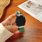 22mm Striped Magnetic Buckle Nylon Watch Band(Green White) - 2
