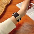 22mm Striped Magnetic Buckle Nylon Watch Band(Black White) - 3