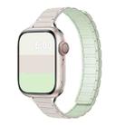 For Apple Watch 42mm / 41mm / 40mm / 38mm Tri-beads I-shaped Slim Magnetic Silicone Watch Band(Starlight with Mint) - 1
